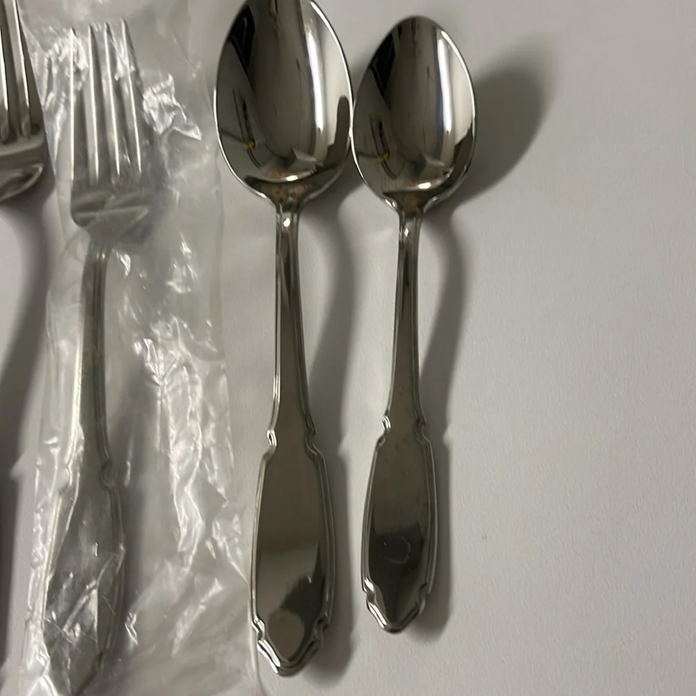 NWT Gorham Ellipse Glossy 5 pc Stainless Steel placesetting